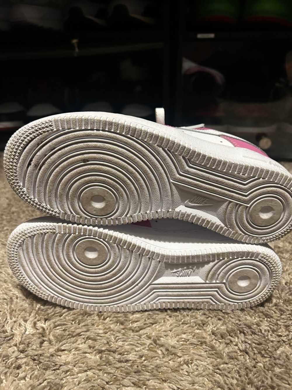 Nike Air Force 1 Low — White & Pink Leather Sneakers - Picture 3 of 4